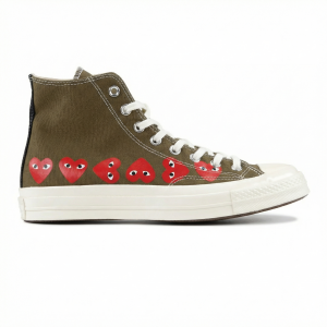 Converse Comme Des Garcons Play X Chuck 70 Hi Top Multi Heart Brown