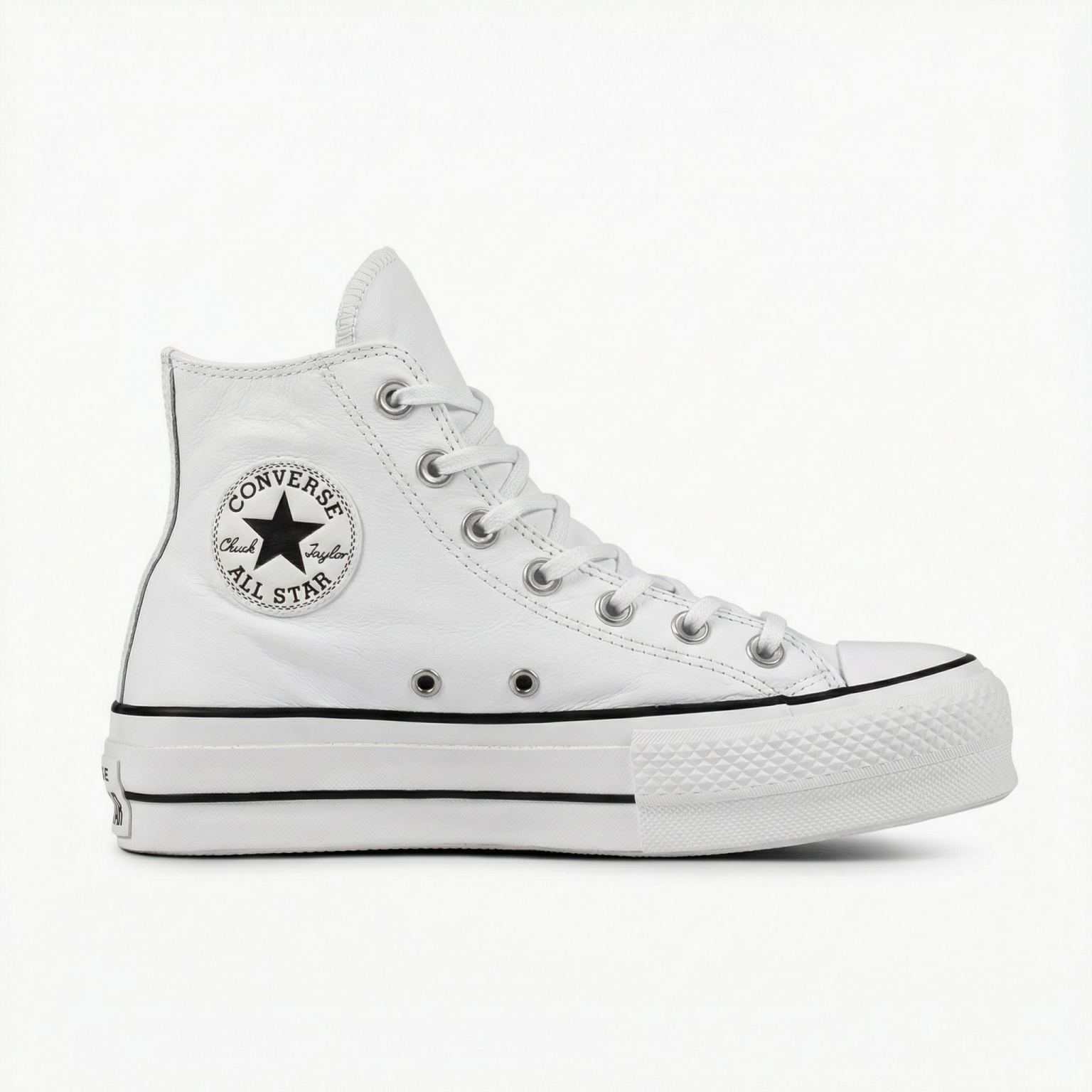 Converse Plataforma Altas Blancas Cuero