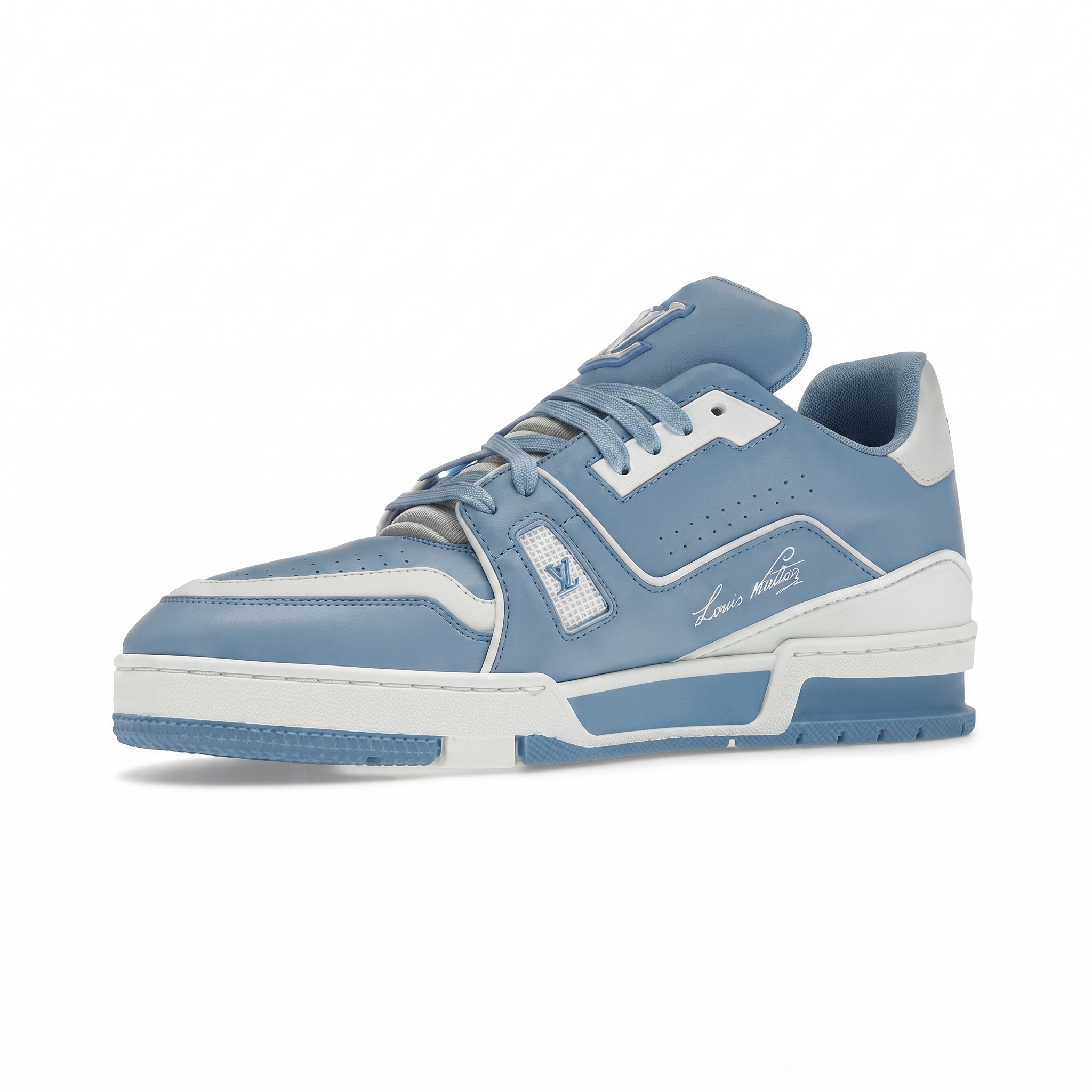Louis Vuitton Trainer 54 Light Blue White - Imagen 3