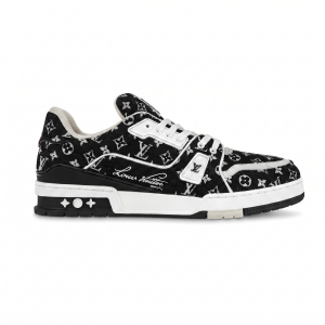 Louis Vuitton Trainer Black Monogram Textile