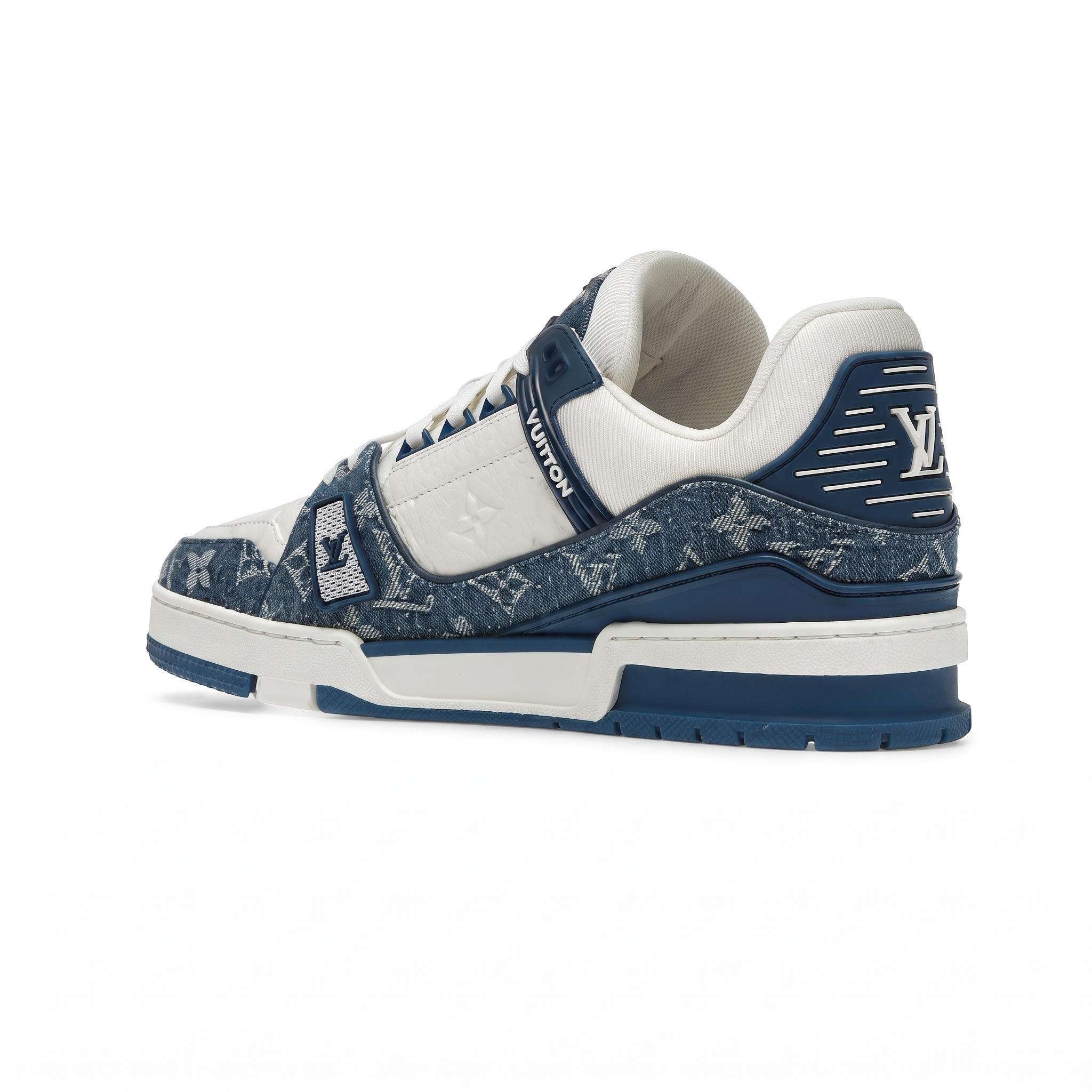 Louis Vuitton Trainer Monogram Denim White Blue - Imagen 2