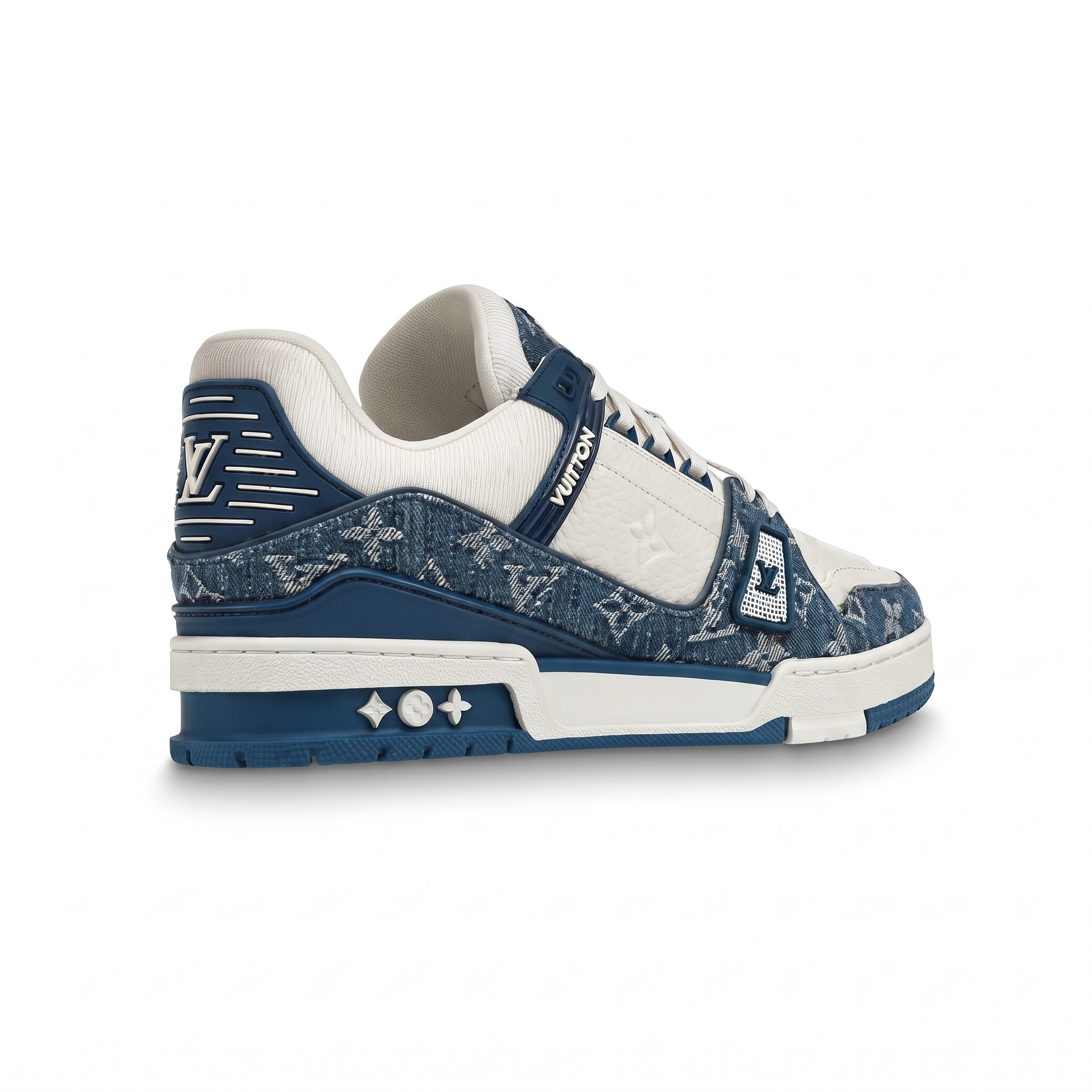Louis Vuitton Trainer Monogram Denim White Blue - Imagen 4